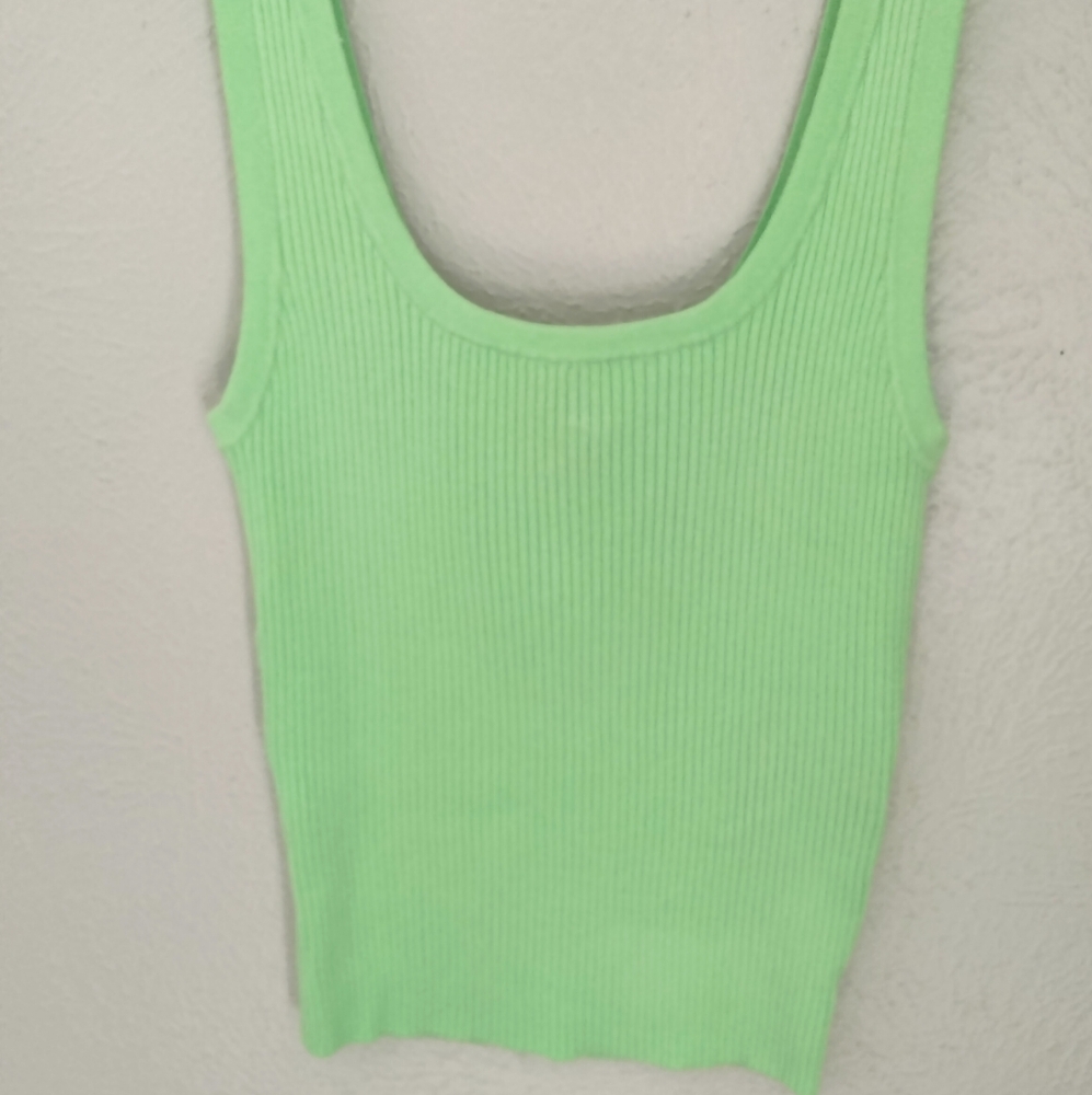 Melon Ribbed Wide Strap Tank